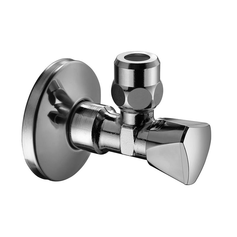 Delphis Eckventil ohne ASAG, Vorderansicht, vor weißem Hintergrund