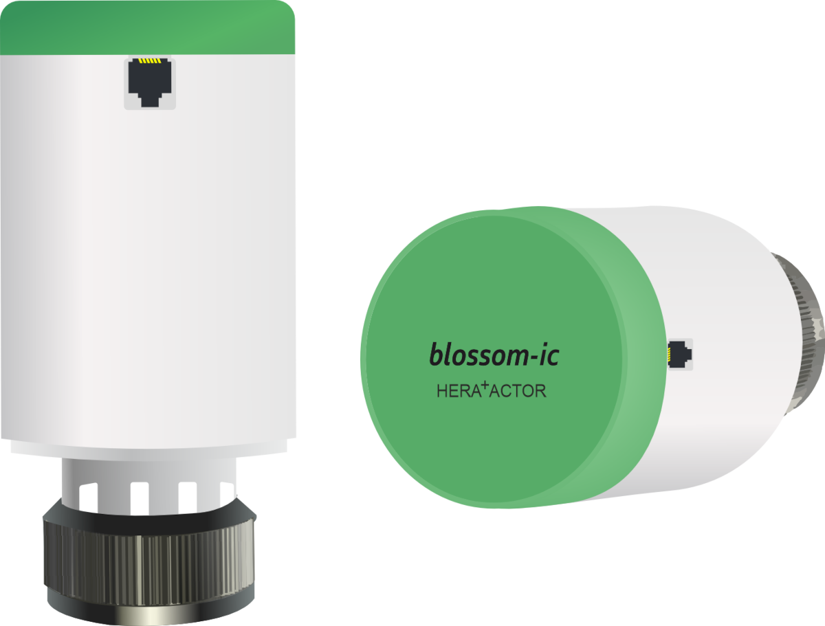 Blossom IC Hera+ Actor Stellantrieb HAC-3974, Grafik, Ober- und Seitenansicht