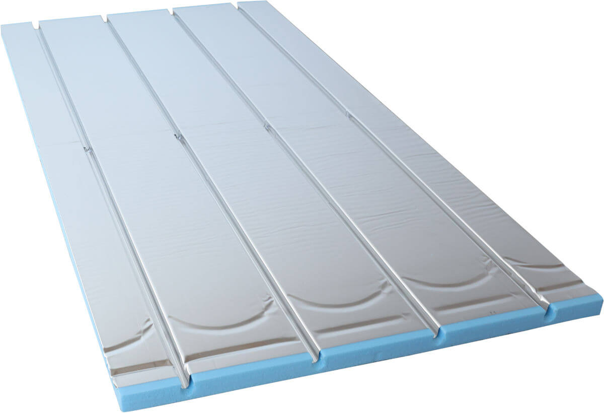 Zewotherm XPS 400 Trockenbauplatte, Draufsicht, vor weißem Hintergrund