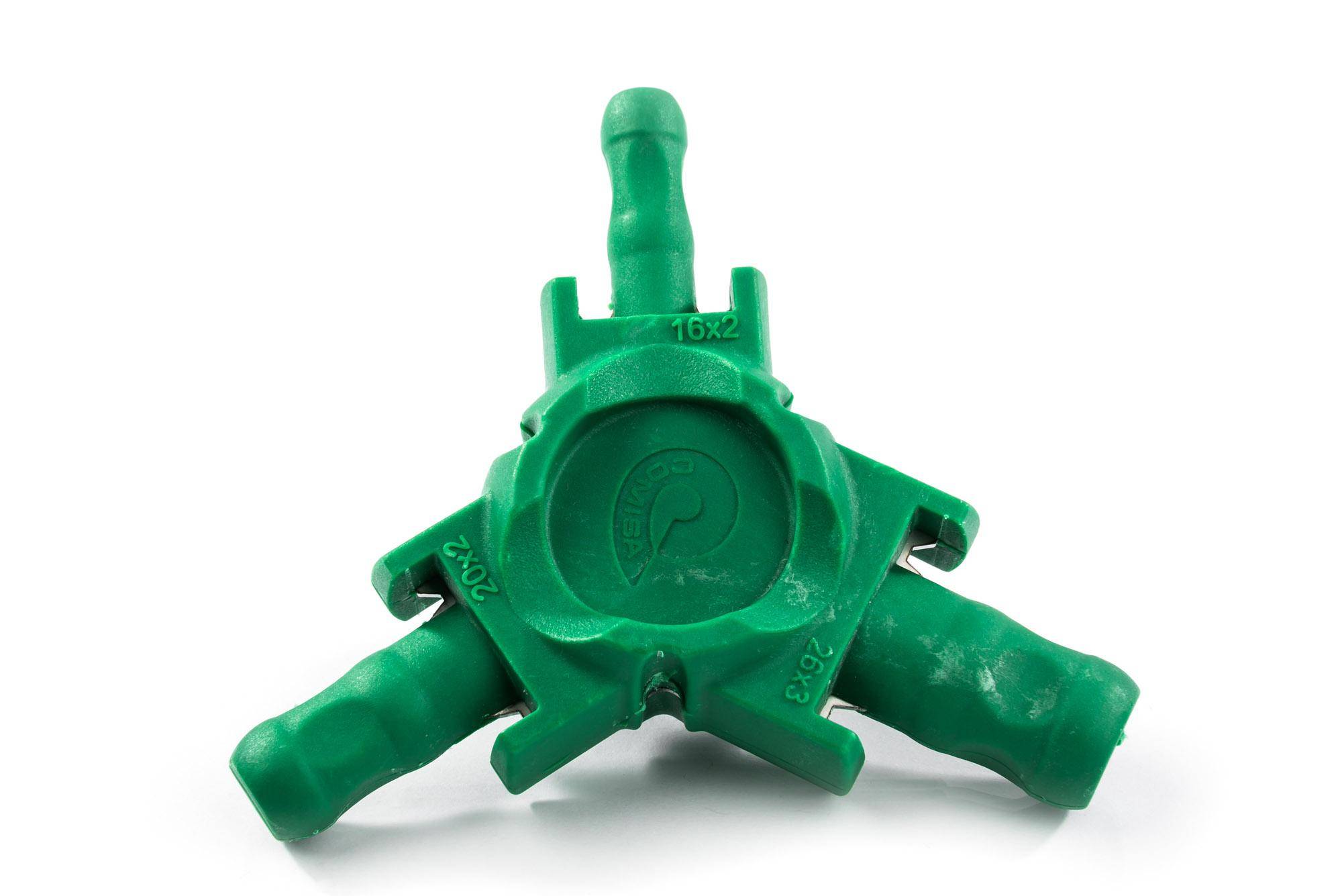Kalibrator/Buisontbramer voor verwarmingsbuizen 16-20-26 mm