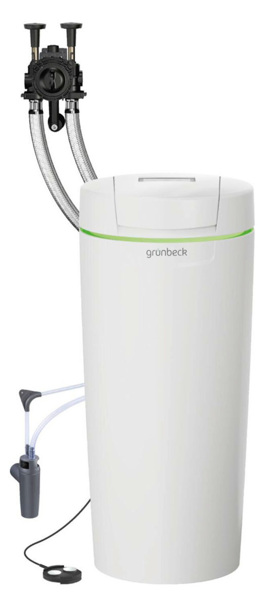 Grünbeck Enthärtungsanlage softliQ:SE24, Frontalansicht, vor weißem Hintergrund