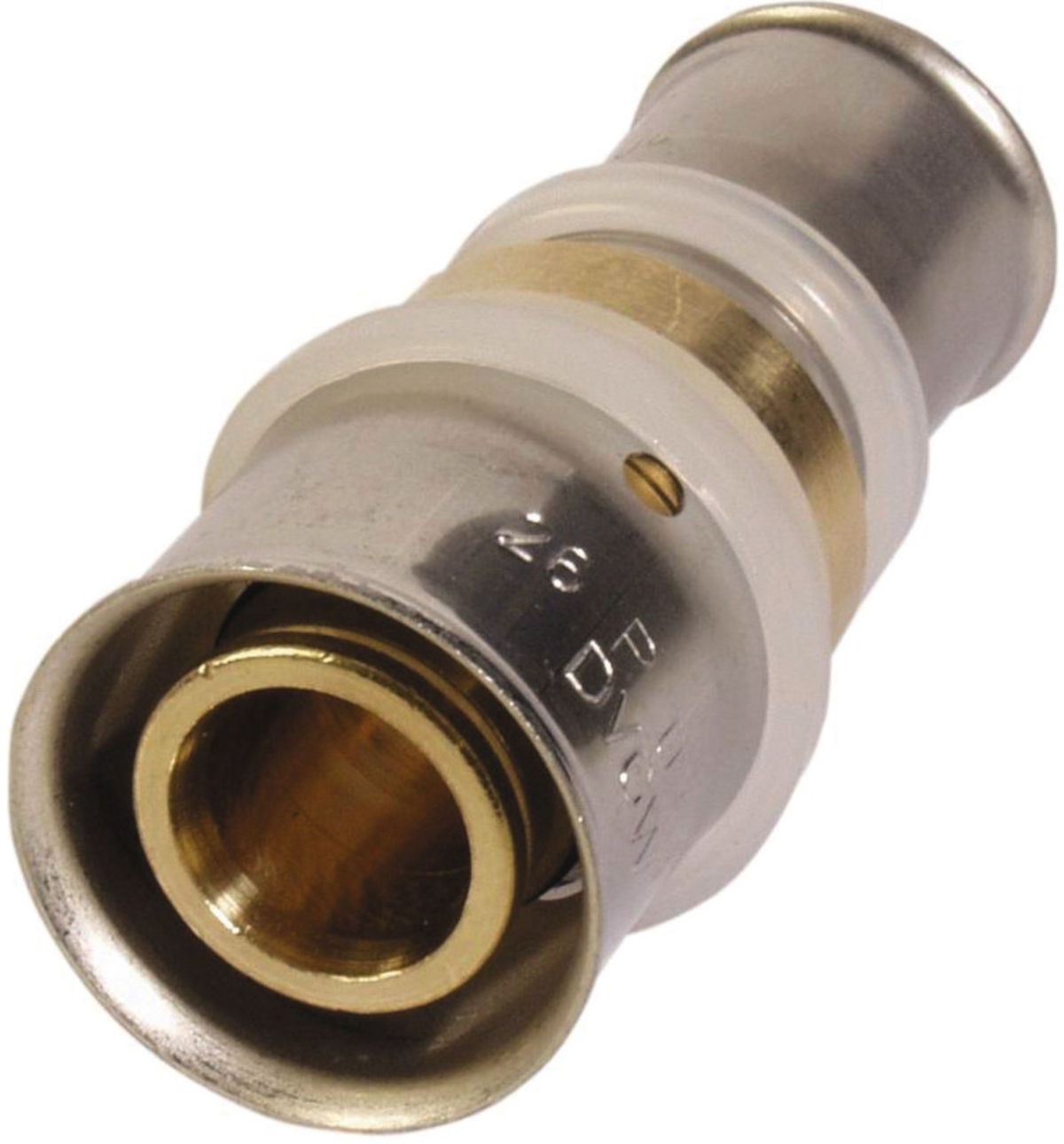 Pressfitting Kupplung reduziert 32 x 3 - 26 x 3 mm