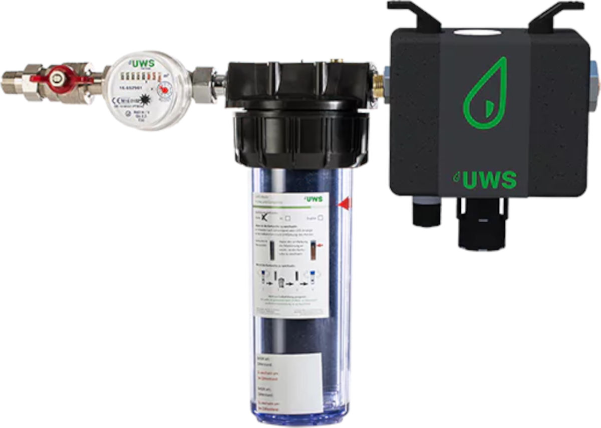 UWS Heaty Complete Home Nachspeiseeinheit, Frontalansicht, vor weißem Hintergrund