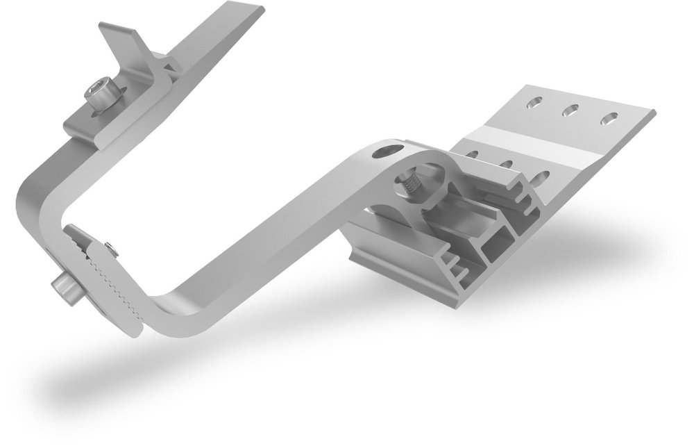 K2 Dachhaken, SingleHook 4S, Seitenansicht vor weißem Hintergrund