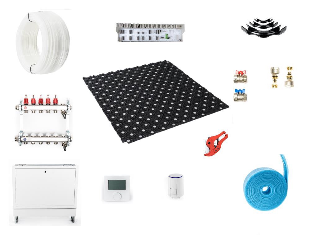 RT Dünnschichtset ohne Estrich - VA 10 - PE-RT - 80m²