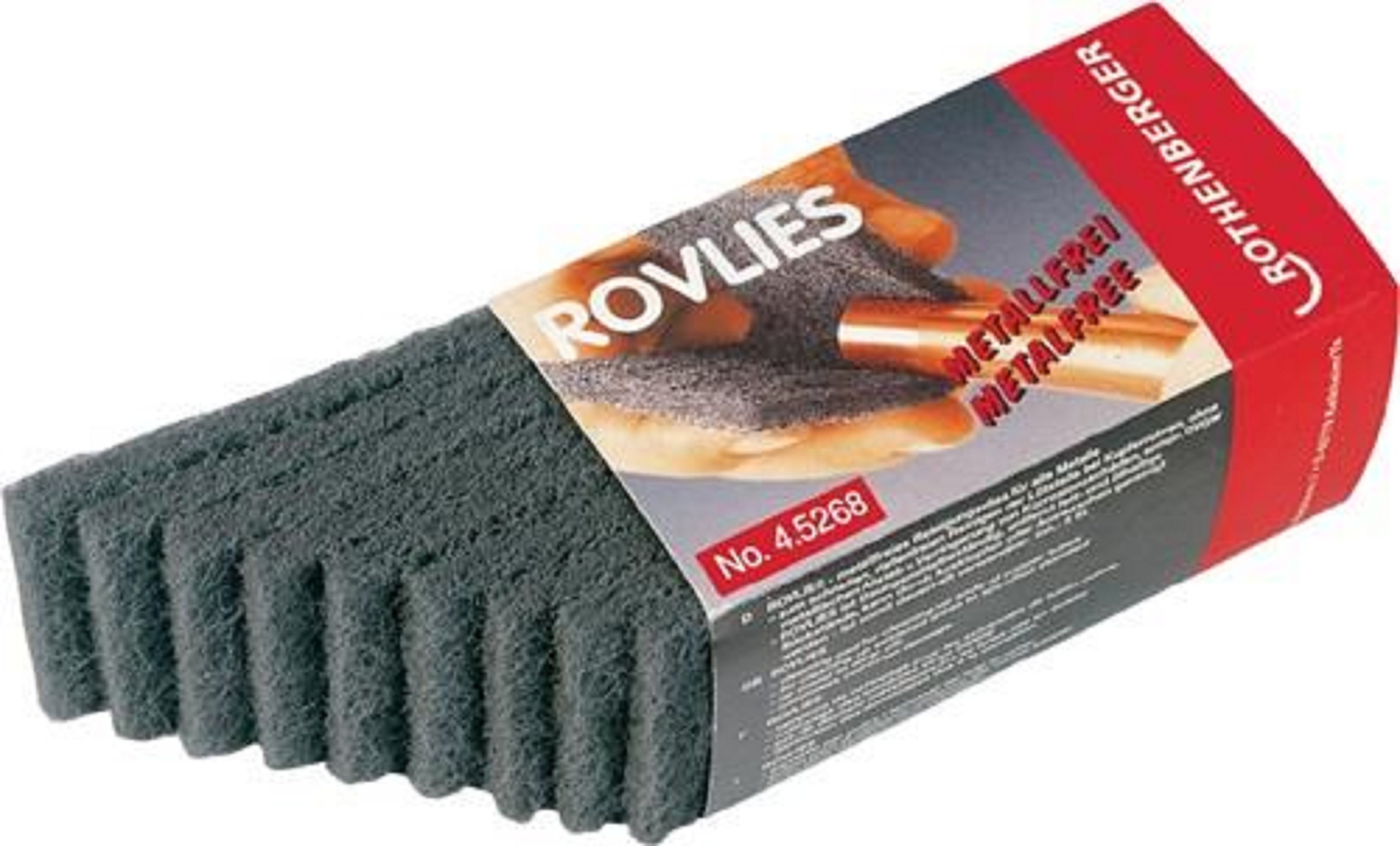 Reinigungsvlies Rovlies grau L.130mm B.60mm | ROTHENBERGER