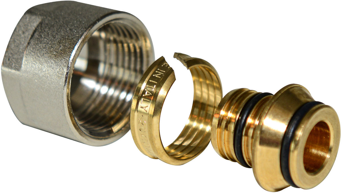 Pressfitting Klemmverschraubung universal 10 x 1,3 mm, 2 Stück