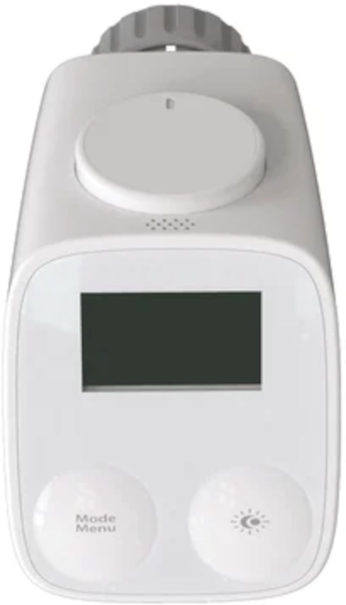 Wesmartify Heizkörperthermostat, Frontansicht, vor weißem Hintergrund
