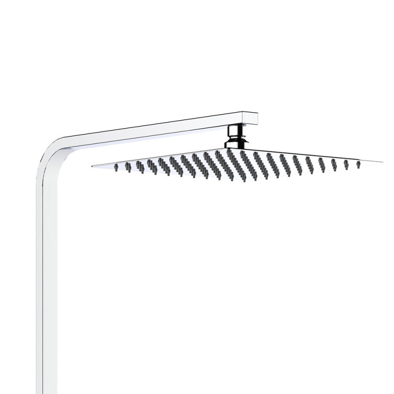 Duschbrause inkl. Thermostat eckig chrom