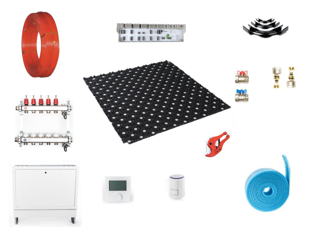 RT Dünnschichtset ohne Estrich - VA 10 - PB - 80m²