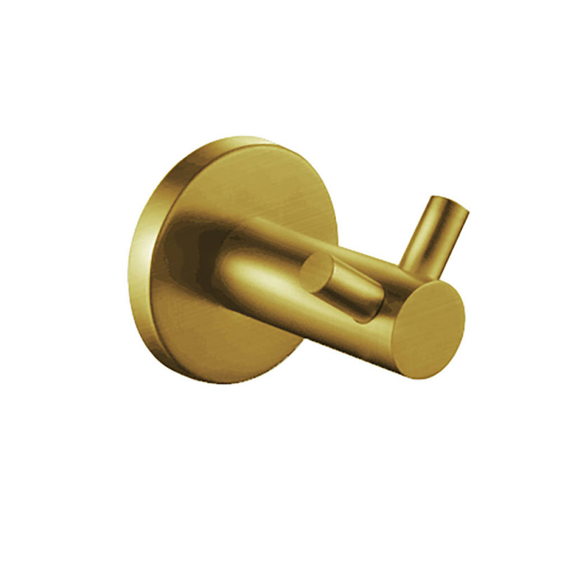 Doppel Wandhaken Gold gebürstet