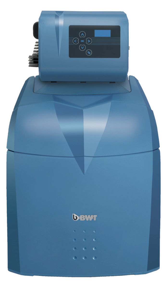 BWT AQA smart Weichwasseranlage DN32, Frontansicht, vor weißem Hintergrund