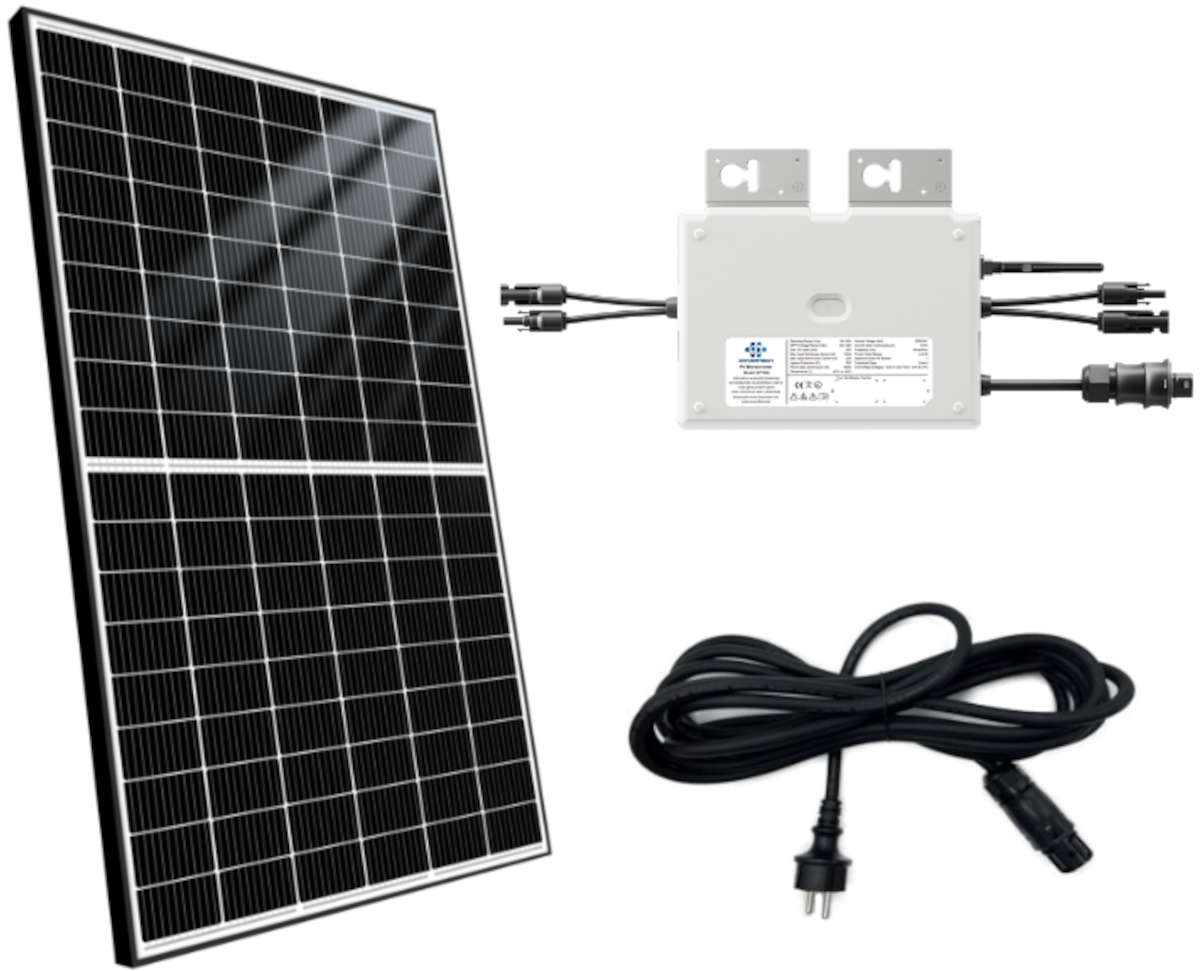 Balkonkraftwerk | Basic Innovation | 450Wp | Envertech Wechselrichter | 15m Anschlusskabel