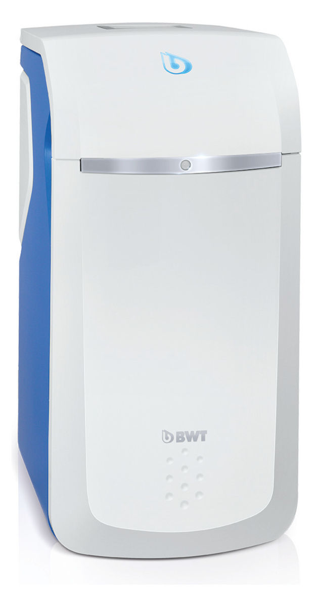 BWT Perla Weichwasseranlage Duplex DN32, 1 1/4 Zoll, Frontansicht, vor weißem Hintergrund