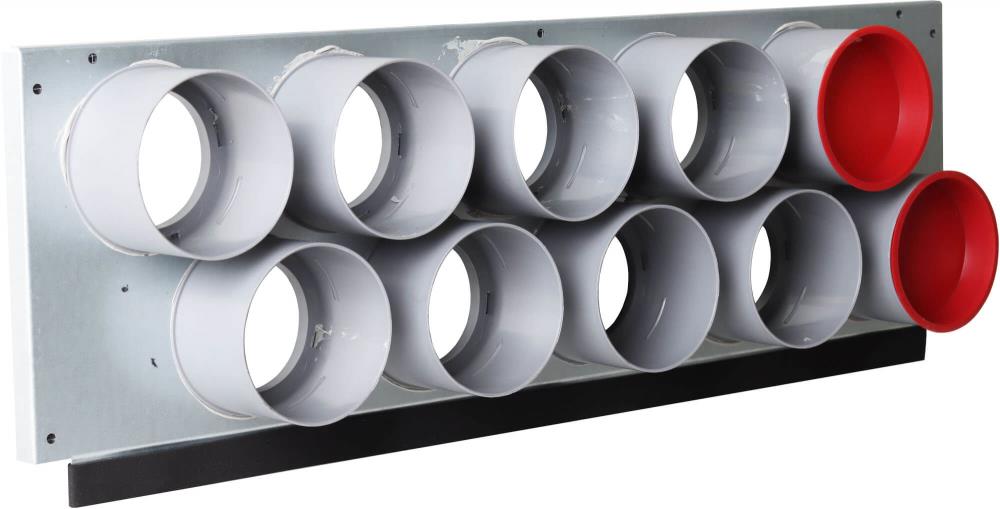 Zewotherm Luftverteiler Verteilerfront AirFlex, 10 x Ø 75 mm, 575 x 200 mm