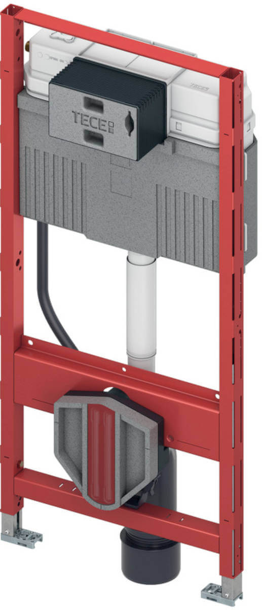 TECEprofil WC-Modul mit Uni-Spülkasten, Bauhöhe 980 mm, Vorderansicht, vor weißem Hintergrund