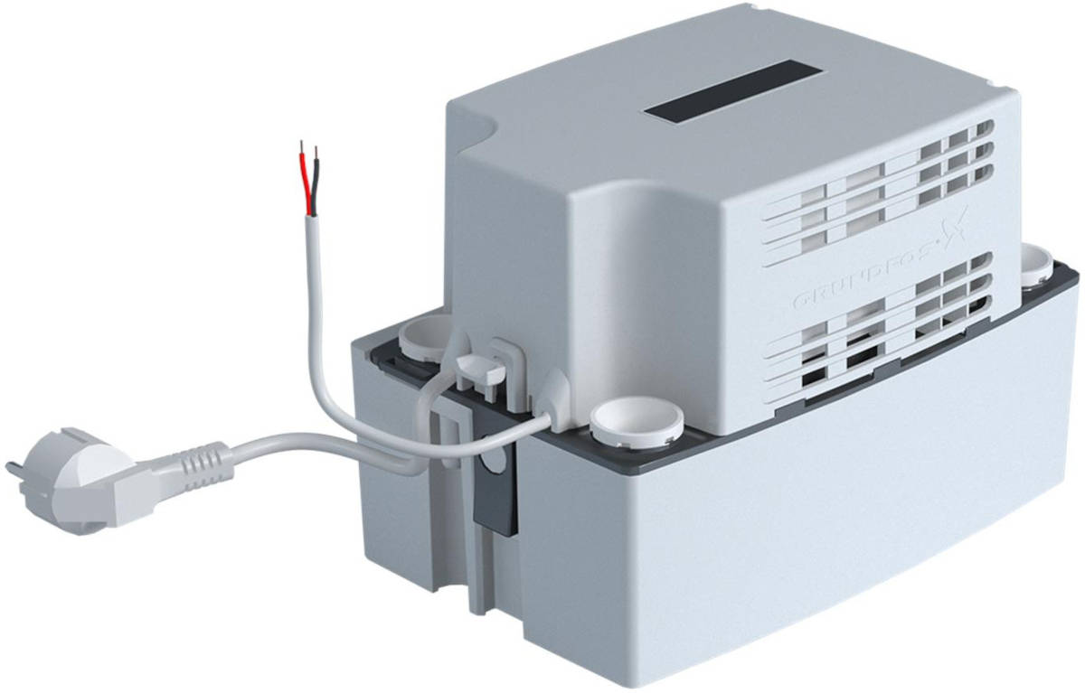 Grundfos Kondensathebeanlage CONLIFT1 230V, 2m Kabel, Vorderansicht, vor weißem Hintergrund