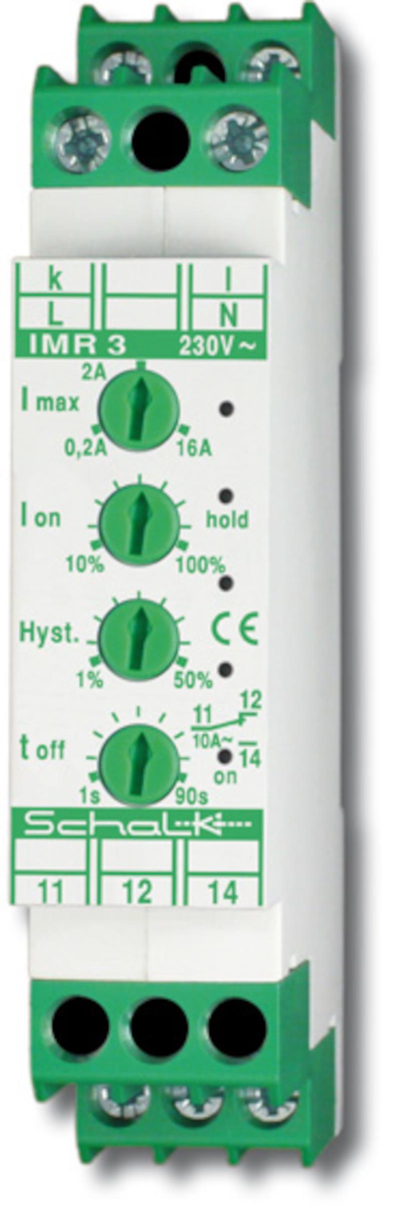 SmartFan Basic Stromrelais Hutschiene, Frontalansicht, auf weißem Hintergrund