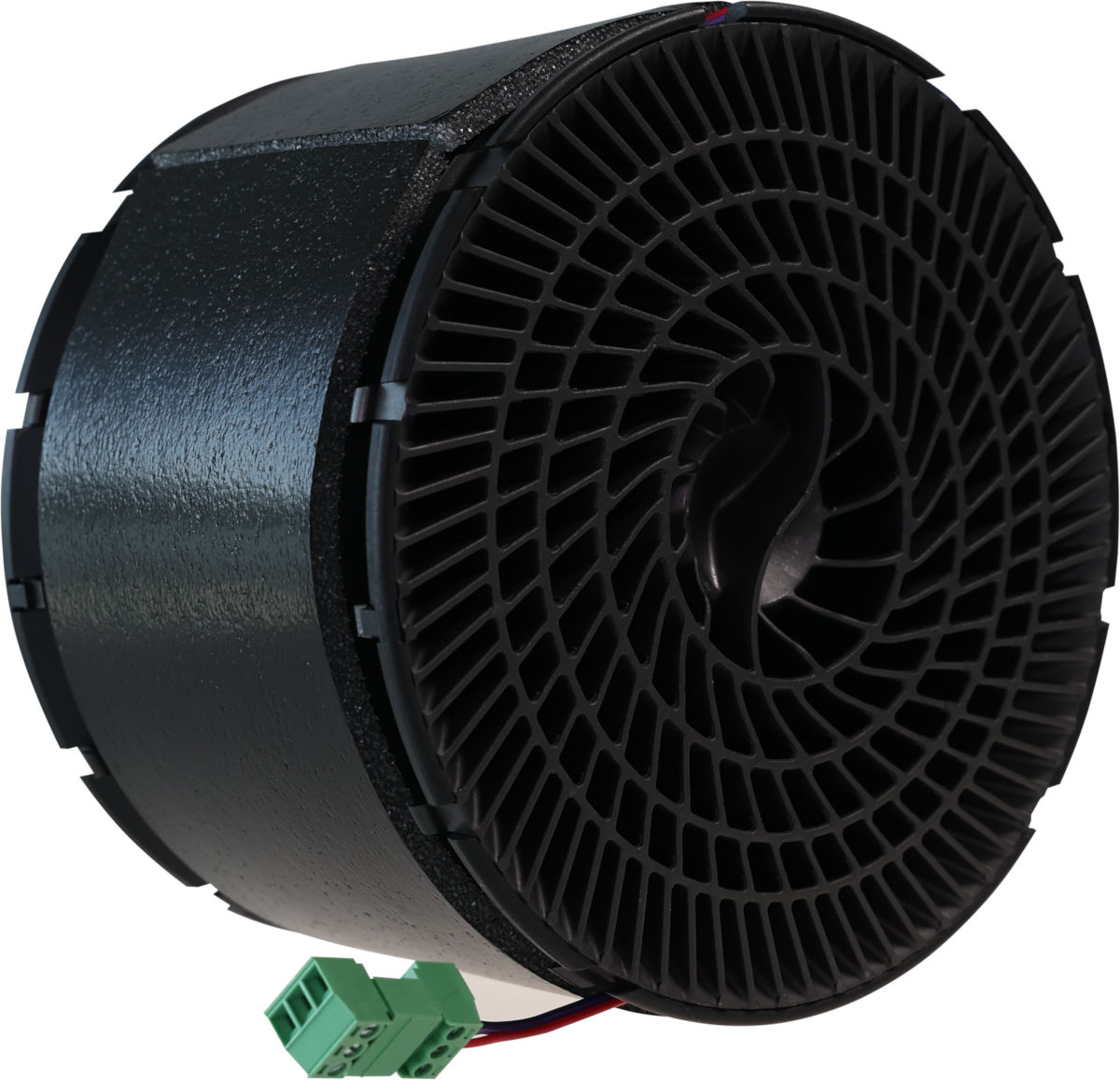 ZEWO Ventilatoreinheit Kabel, Seitenansicht, auf weißem Hintergrund