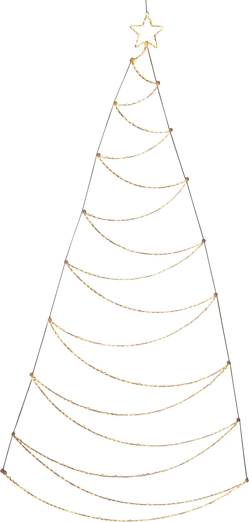 Der Metallweihnachtsbaum von vorne