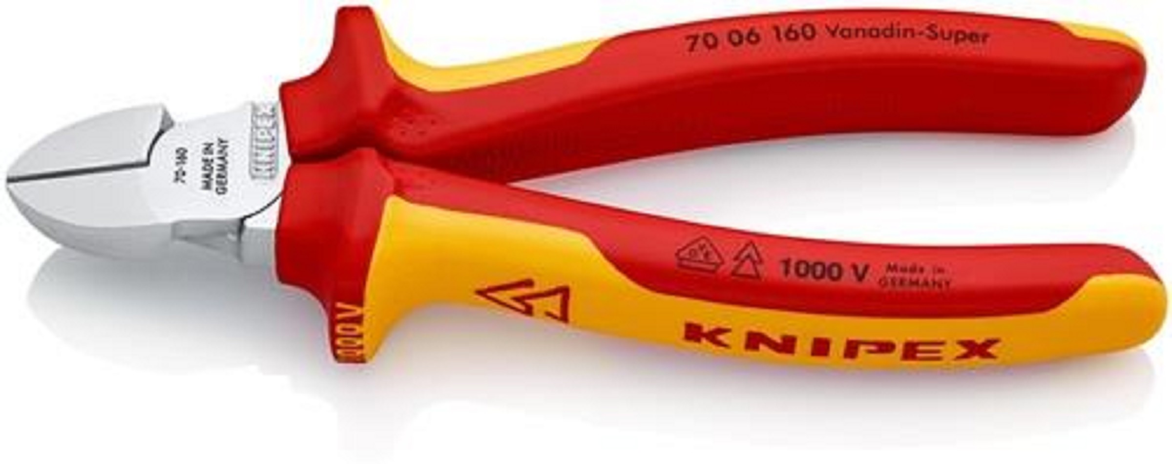 VDE-zijknipper 160mm verchroomd, KNIPEX