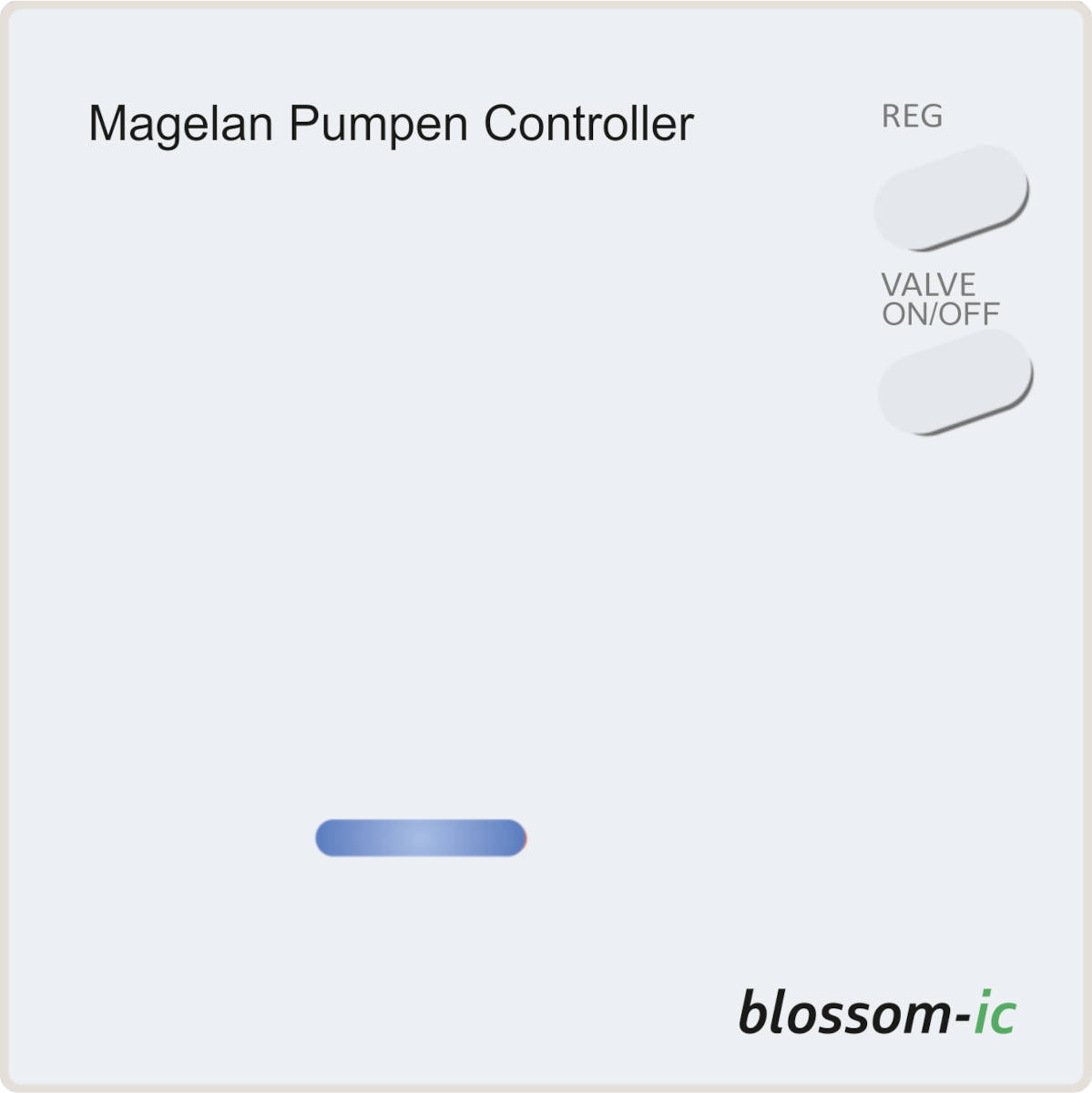 Blossom IC Magelan Pumpen Controller MPCO-4091, Frontalansicht, Grafik