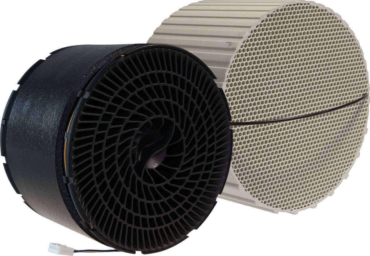 ZEWO SmartFan 2.0 Funktionseinheit, Funk, Komplett-Set, Frontansicht, vor weißem Hintergrund