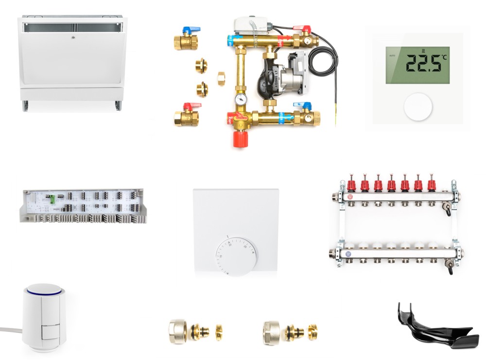 Vaste waarde regelset vloerverwarming Analoog regelaar 230V 40m²