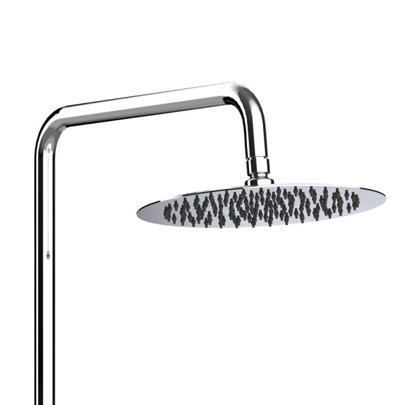 Brausegarnitur Duschpaneel Regendusche mit Kopfbrause chrom rund Duschsystem