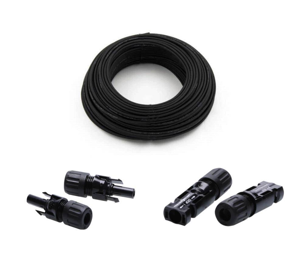 Solar Kabel-Set 6 mm² mit 2 x 25 m Solar Kabel