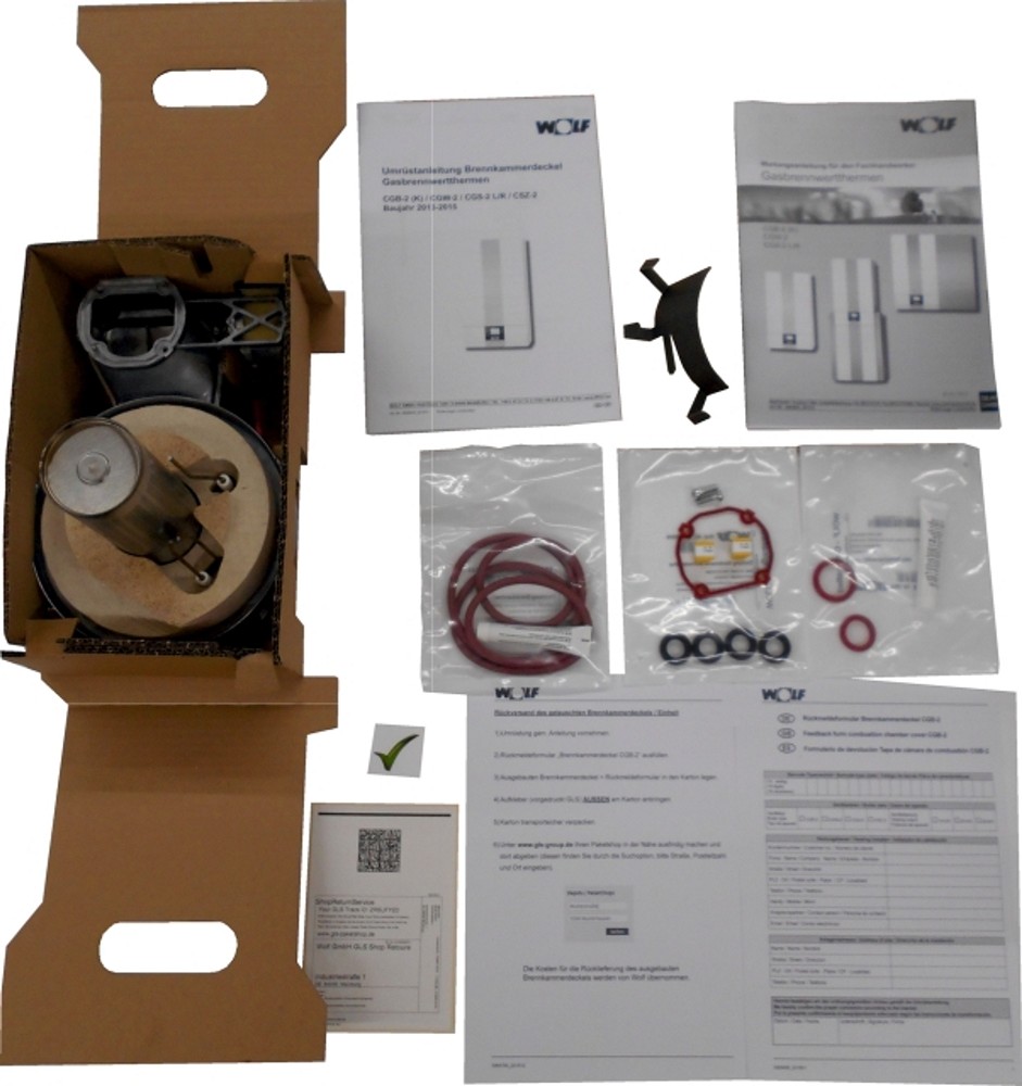 Wolf Umrüstset Brennkammerdeckel 8614982 | CGB-2 | CGW-2 | CSZ | PG042 | 14kW