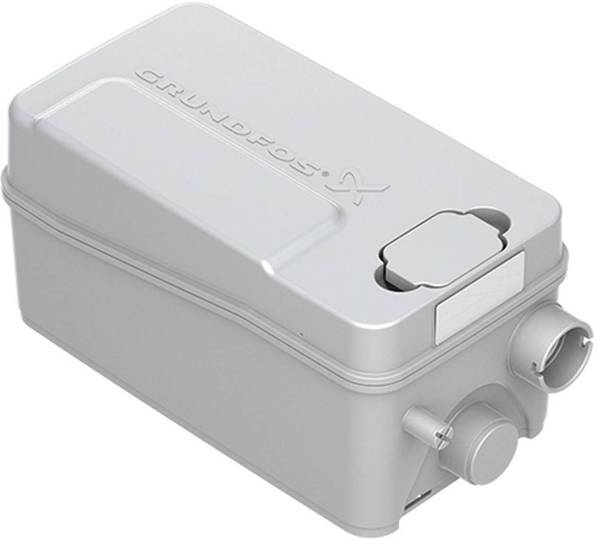 GRUNDFOS-Kleinhebeanlage Sololift2 D-2 0,2kW 230V, Draufsicht, vor weißem Hintergrund