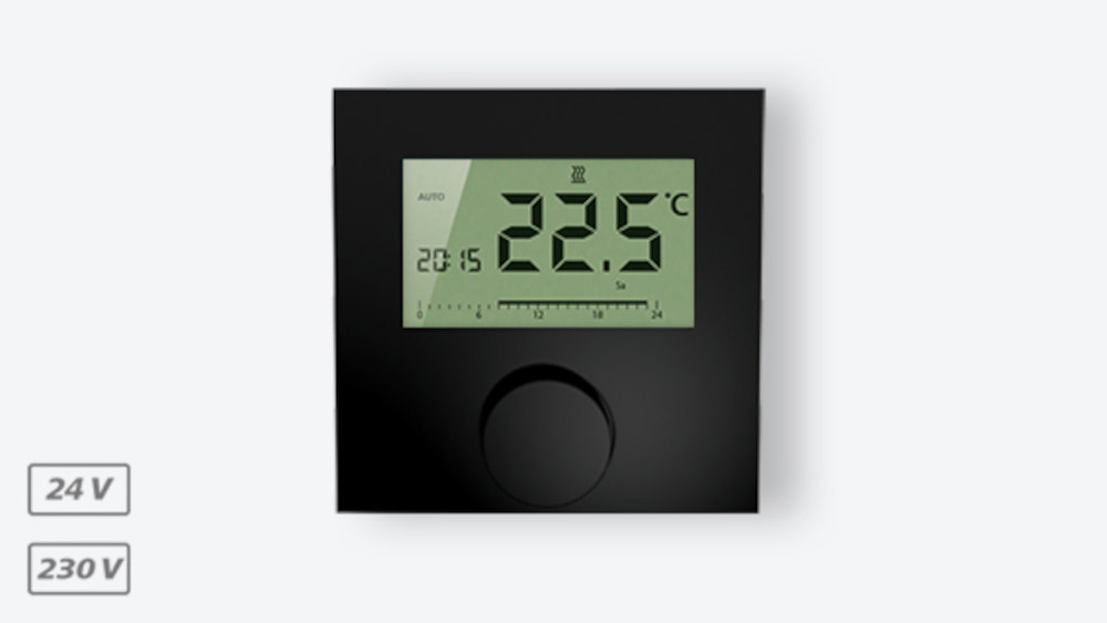 Möhlenhoff Alpha Regler direct 230 V Control, schwarz, RD 25203-61N3, Frontalansicht