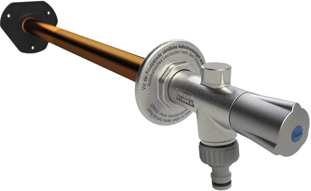 Kemper Außenzapfstelle Frosti-Plus, Seitenansicht, auf weißem Hintergrund
