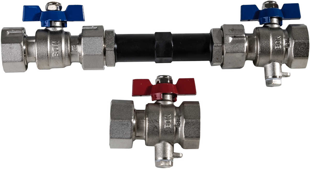 Wärmemengenzähler Einbau-Set, waagerecht/horizontal