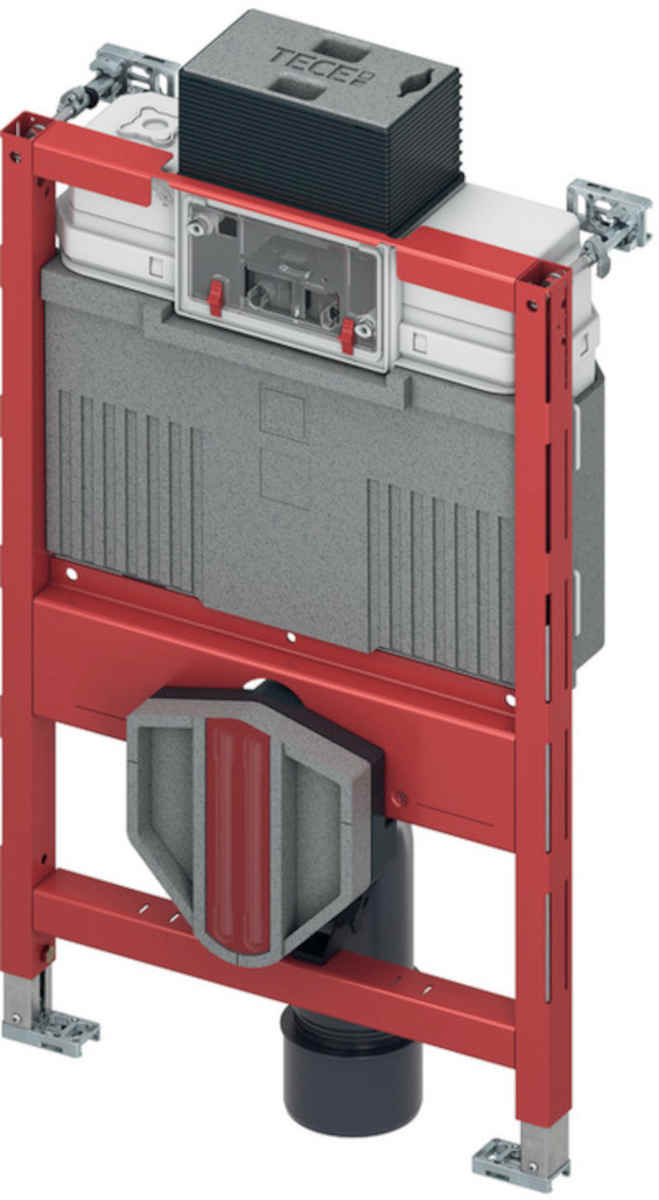 TECEprofil WC-Modul mit Uni-Spülkasten, Bauhöhe 820 mm, Vorderansicht, vor weißem Hintergrund