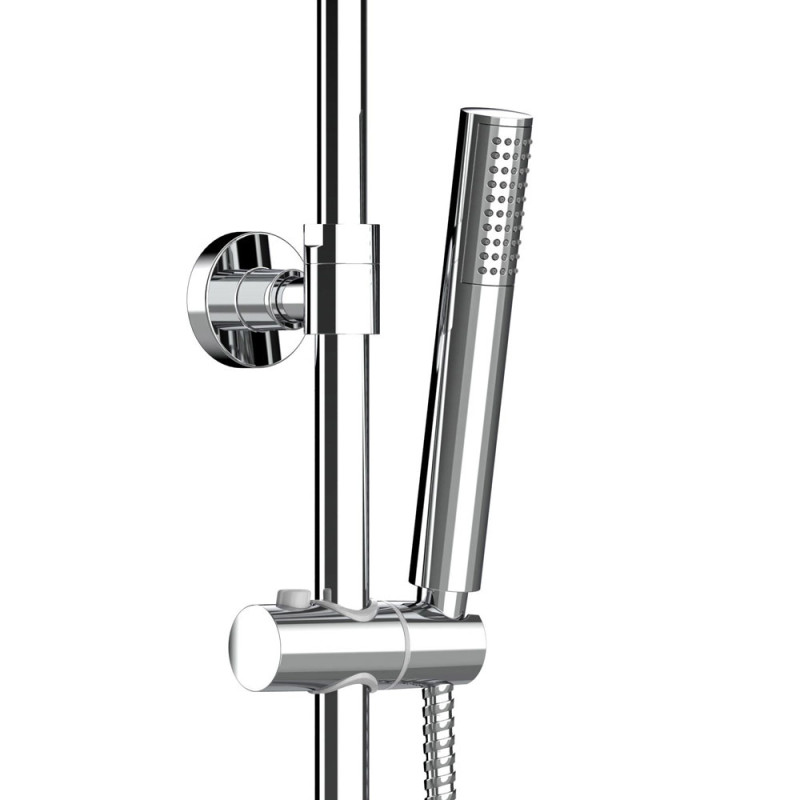 Brausegarnitur Duschpaneel Regendusche mit Kopfbrause chrom rund Duschsystem