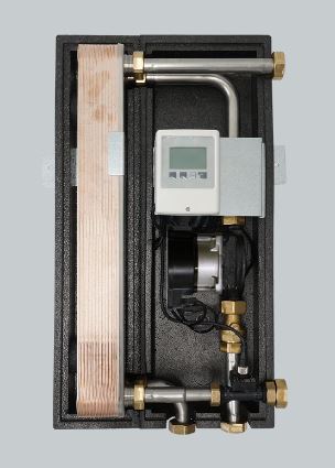 ZEWO Frischwasserstation Eco 40, inkl. Plattenwärmetauscher, vor grauem Hintergrund