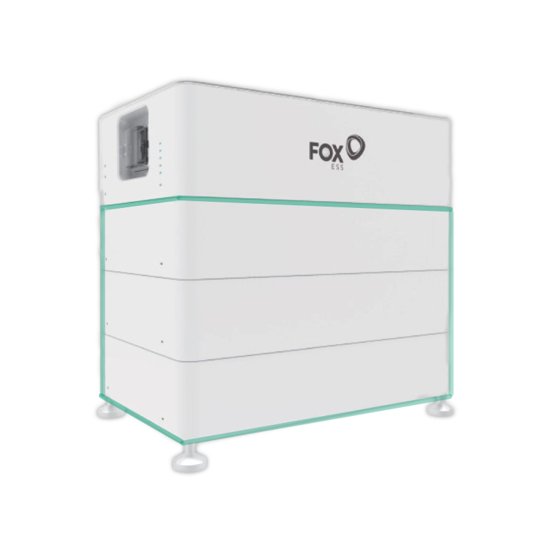 Fox ESS HV Batteriespeicher EQ3300-L6 19,2 kWh, Frontalansicht, vor weißem Hintergrund