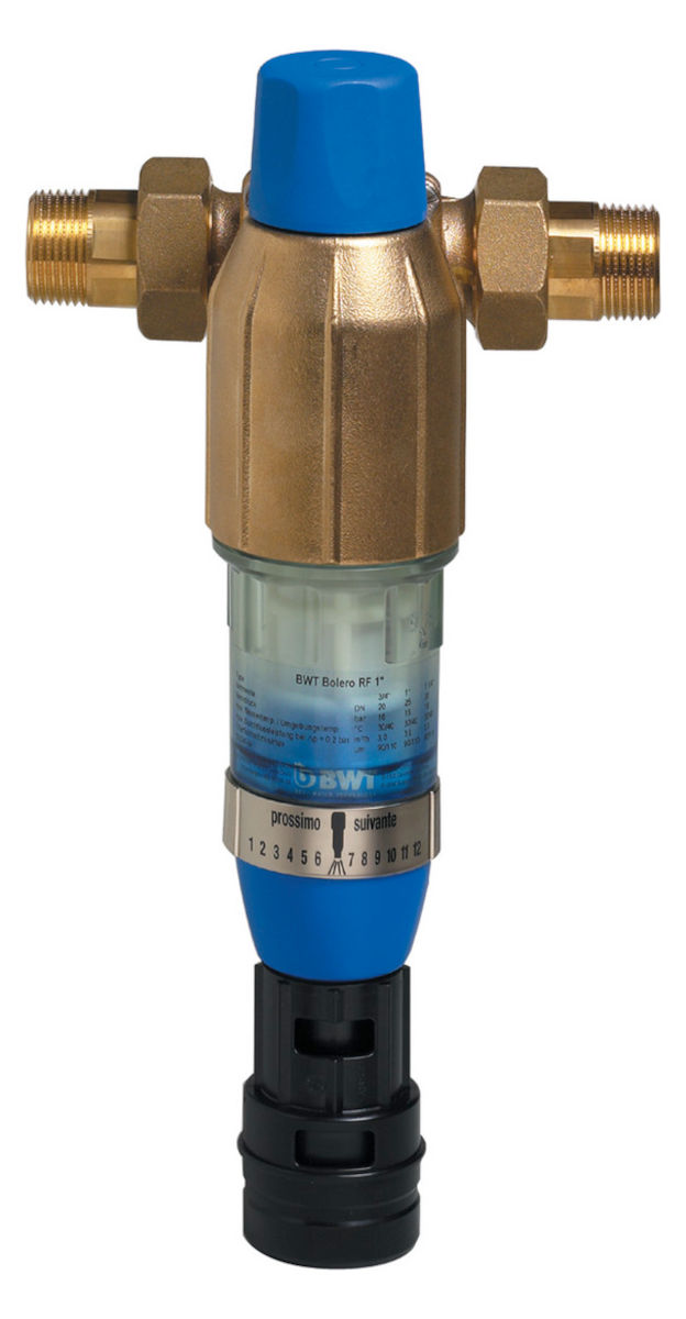 BWT Rückspülfilter Bolero RF DN32, 1 1/4 Zoll, Frontansicht, vor weißem Hintergrund