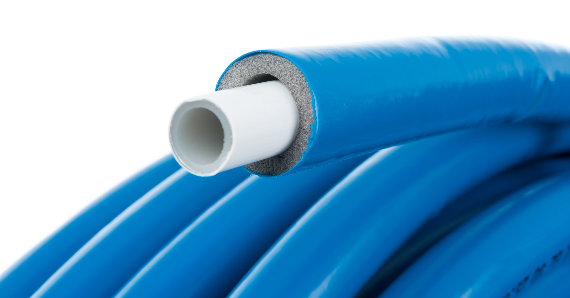 Geïsoleerde Alu-meerlagenbuis 16 x 2 mm - 10 mm (rood)