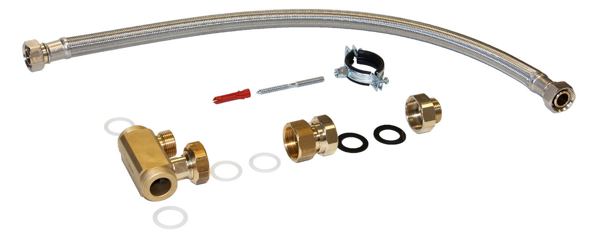 Grünbeck Einbau-Set softliQ, Komplettes Set, vor weißem Hintergrund